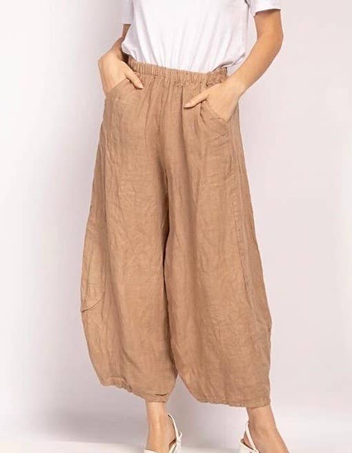 100% Linen Pants – Made in Italy (One Size Fit)