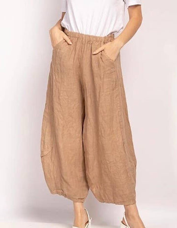 100% Linen Pants – Made in Italy (One Size Fit)