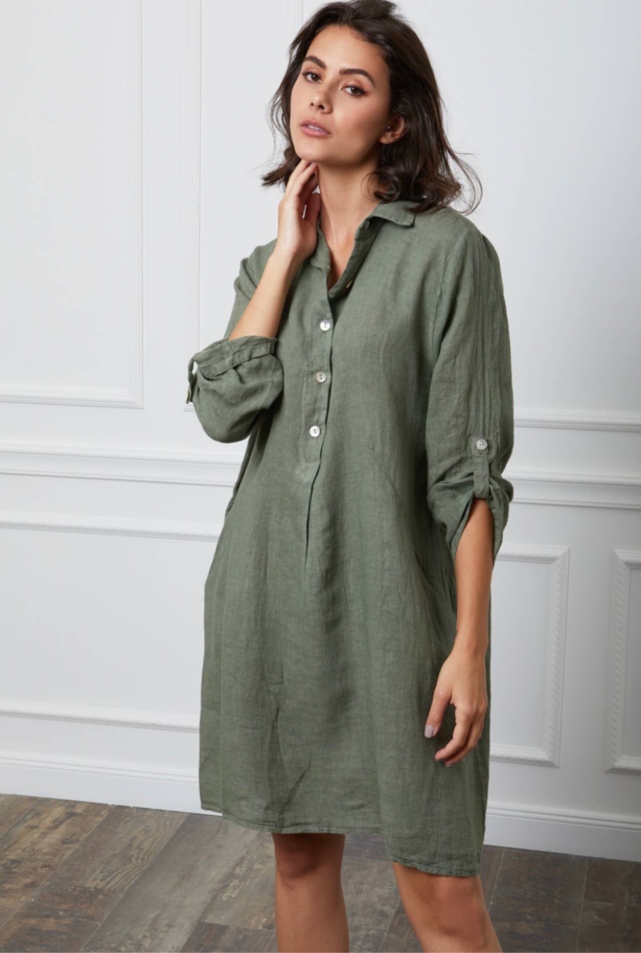 100% Linen Short Dress – Effortless, Breezy & Made in Italy