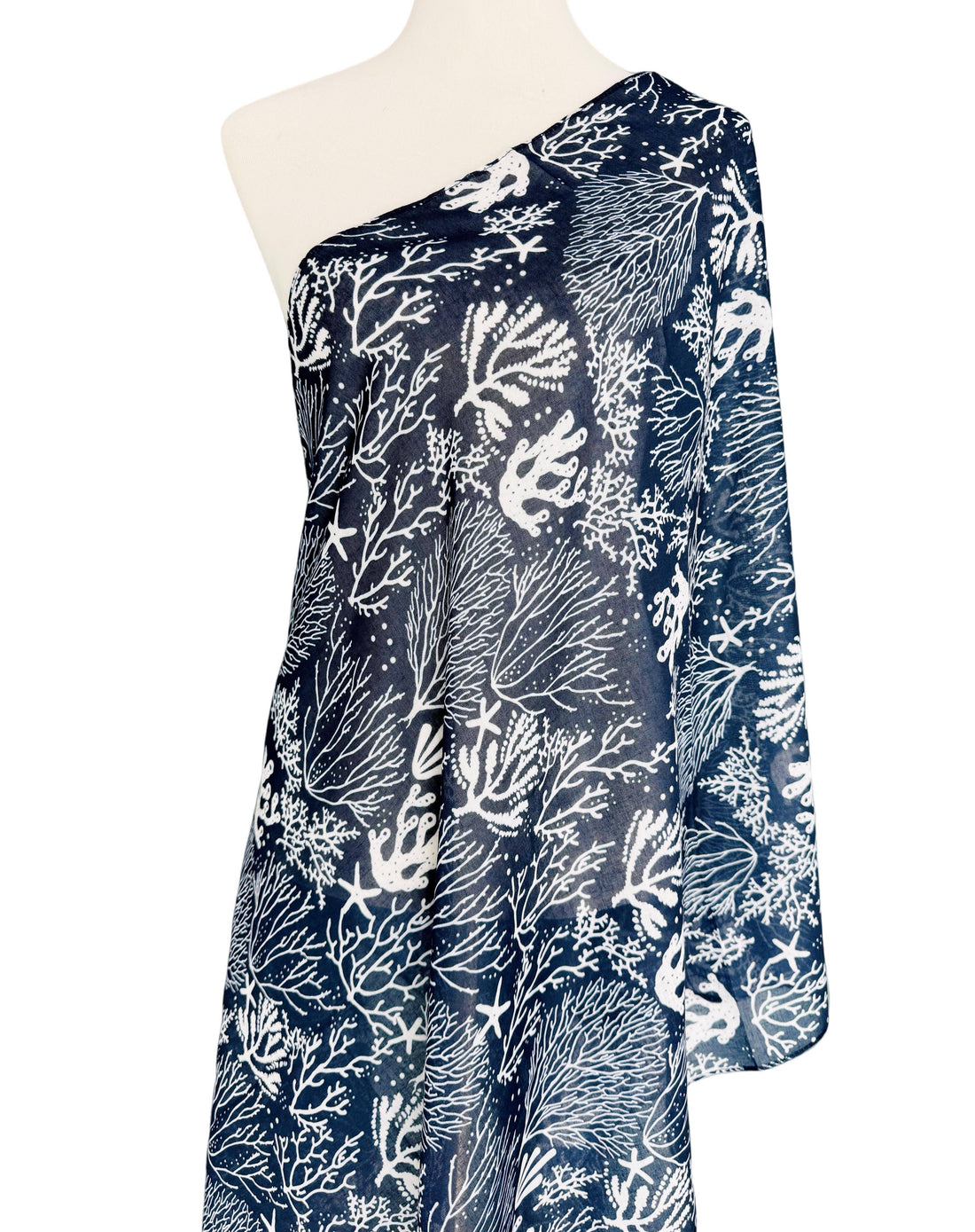 Starfish &amp; Coral Scarf – Lightweight, Coastal & Perfect for Summer