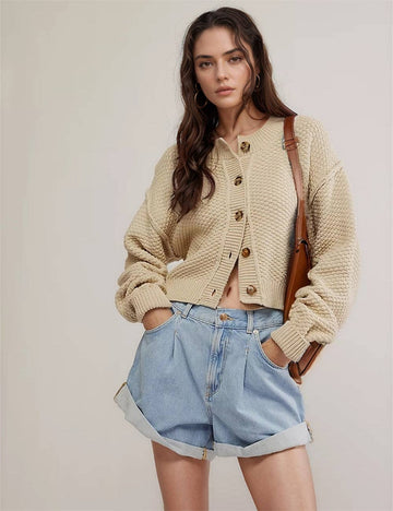 Button-Front Cardigan – Soft, Stretchy & Perfect for Everyday Layering