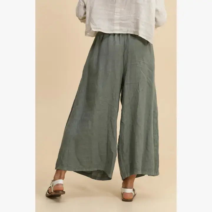 100% Linen Trousers – Made in Italy (One Size Fit)